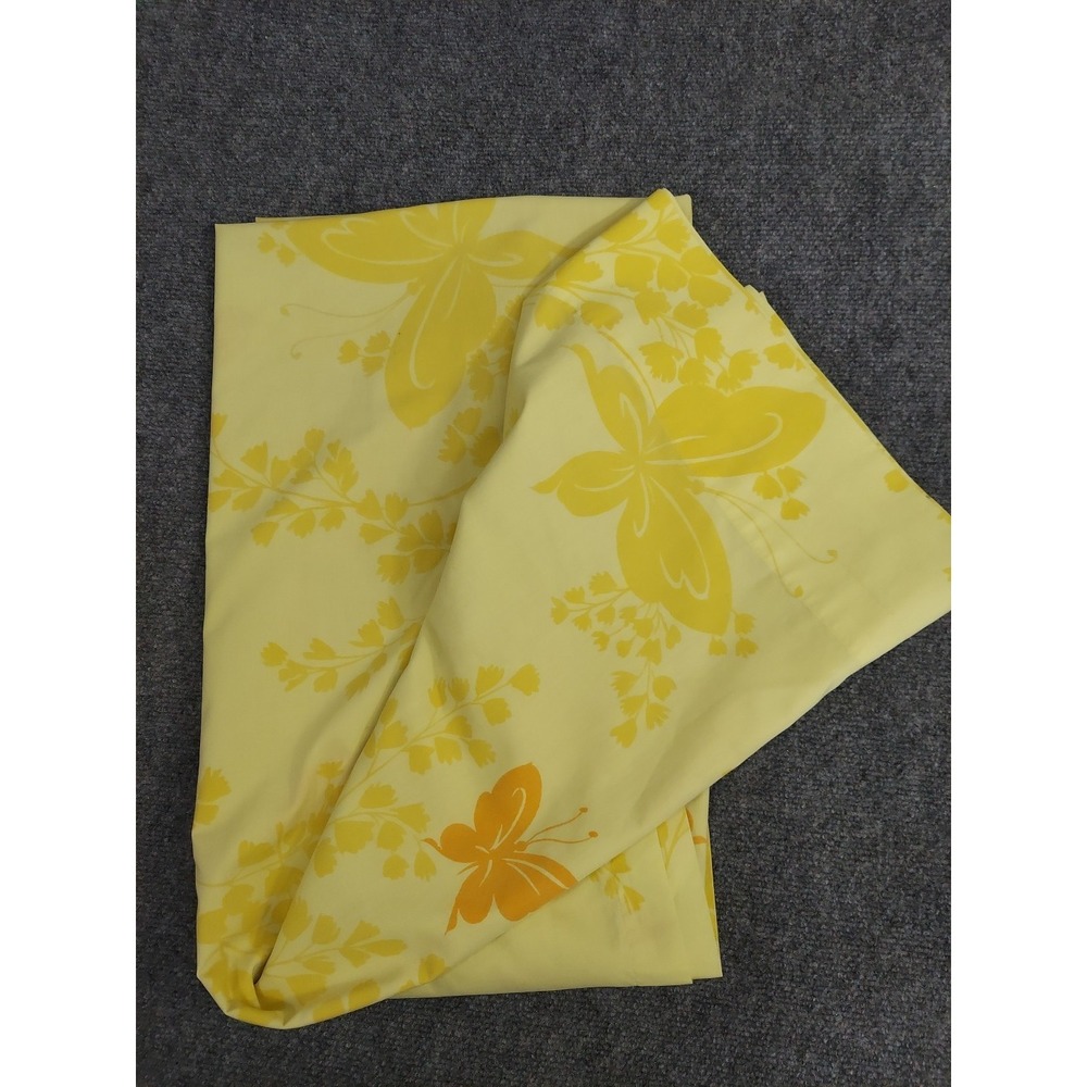 Vtg Springmaid Percale Double Sheet Fabric Mariposa Butterfly Yellow 76x80 70s‎